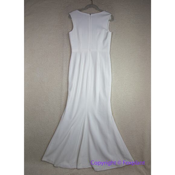New! Dress the Population Monroe Side Slit sweetheart Gown White Bridal, size L - Picture 8 of 16